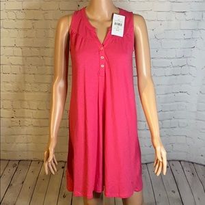 Lauren James Rasberry Ali Slub Dress NWT hot pink